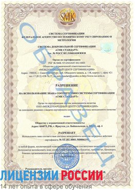 Образец разрешение Нахабино Сертификат ISO 50001